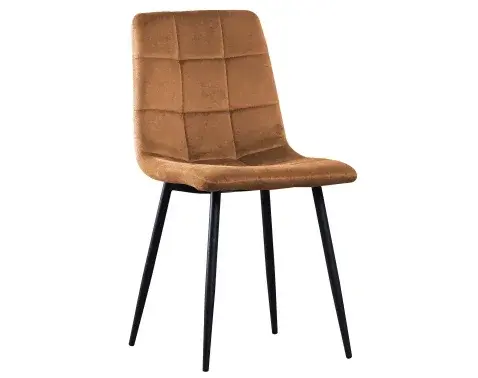 Jedálenská stolička Velvet, hnedá camel látka%