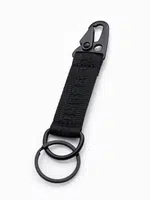 Ombre Men's key ring with snap hook - black