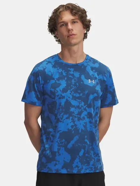 Pánské tričko Under Armour UA Launch Printed SS-BLU - Pánské