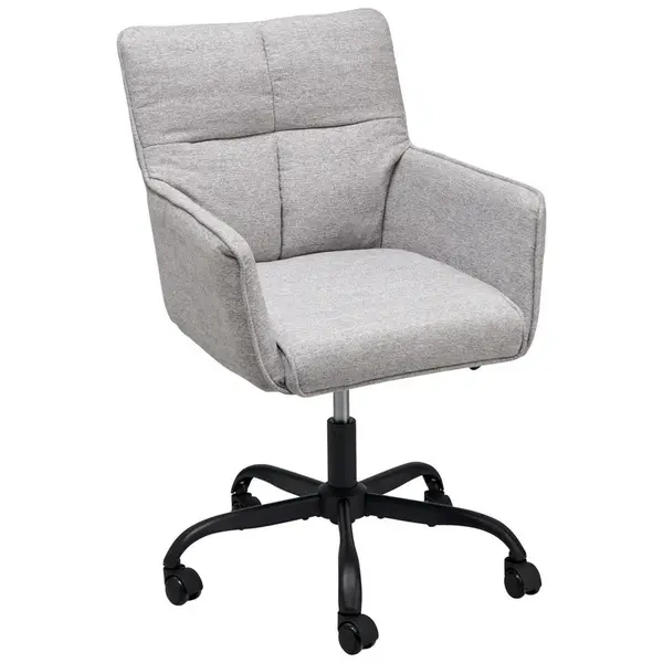 MID.YOU OTOČNÁ ŽIDLE, vzhled lnu, světle šedá