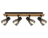 Stropné osvetlenie Claude 50 cm, černá, 4 svítidla%