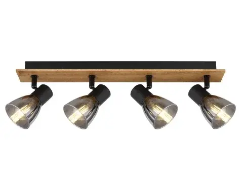 Stropné osvetlenie Claude 50 cm, černá, 4 svítidla%