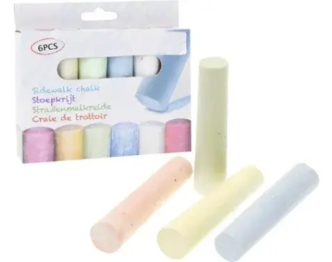 Kriedy na maľovanie farebné, 6 ks%
