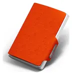 Kožená mini peněženka Mondraghi Saffiano Orange