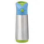 B.BOX Termoska na pití s brčkem modrá/zelená 500 ml