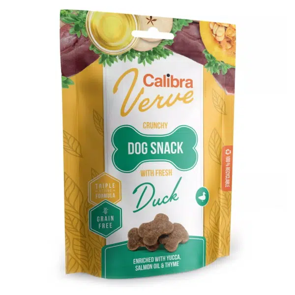CALIBRA Verve Crunchy Snack Fresh Duck pamlsky s kachnou pro psy 150 g