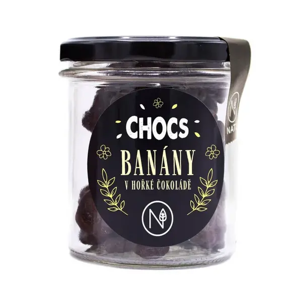 NATU Chocs banány v 60% hořké čokoládě 110 g