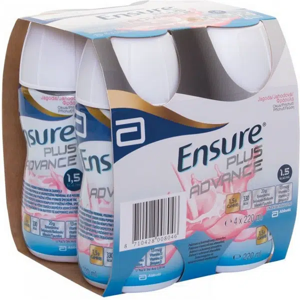 ENSURE PLUS Příchuť jahodová 4 x 220 ml