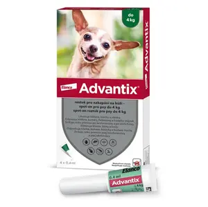 ADVANTIX Spot-on pro psy do 4 kg 0,4 ml 4 pipety