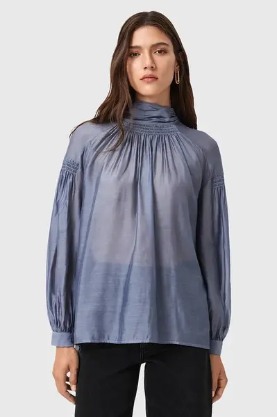 AllSaints  Halenka s příměsí hedvábí  PEARLA