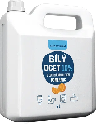 Allnature Bílý ocet 10 % s vůní pomeranče 5 l