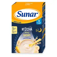 SUNAR Mléčná rýžová kaše na dobrou noc Banánová 4m+ 210 g