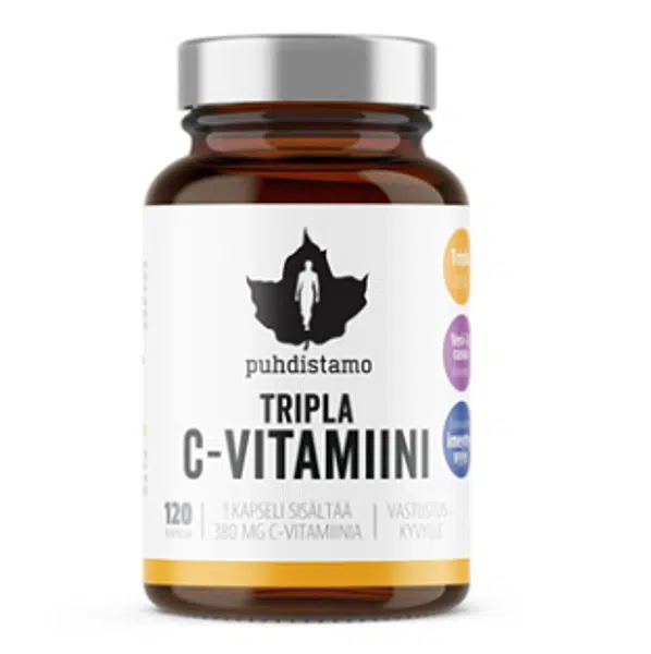 PUHDISTAMO Triple vitamin C 120 kapslí
