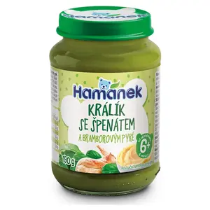 HAMÁNEK Králík se špenátem a bramborovým pyré 6m+ 190 g