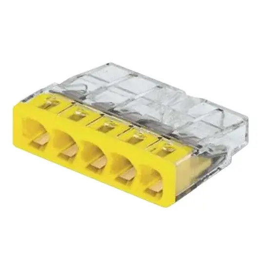 Svorka Wago 2273-205 5x0,5-2,5mm2 transparentní/žlutá
