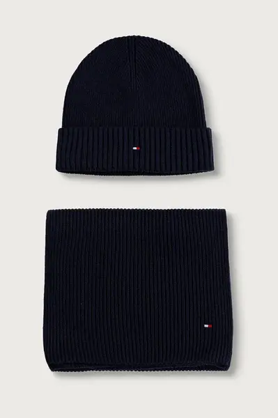 Tommy Hilfiger  čepice a šála pánská s příměsí kašmíru