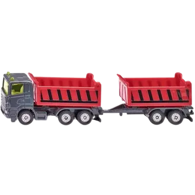 SIKU Blister - Nákladní auto se sklápěcí korbou a vlekem