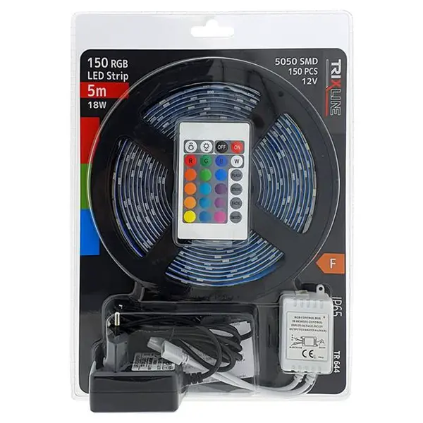 LED pásek 12V 5050 30LED/m IP65 18W TRIXLINE TR 644 RGB 5m