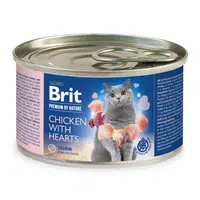 BRIT Premium by Nature Chicken with Hearts konzerva pro kočky 200 g