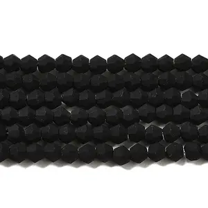 Imitate Austrian Crystal Frosted Glass Beads Strands