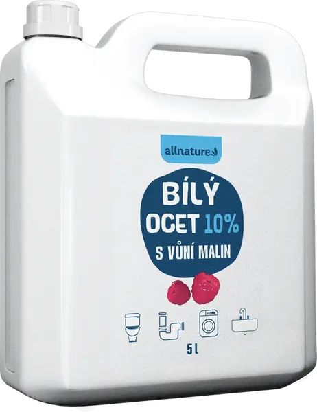 ALLNATURE Bílý ocet 10 % s vůní malin 5 l