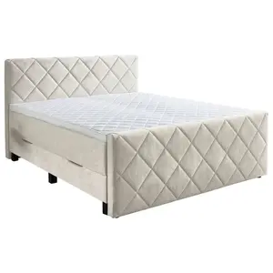 home24 POSTEL BOXSPRING, 180/200 cm, krémová