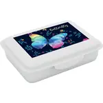 Oxybag BUTTERFLY Dětský plastový box na svačinu, bílá, velikost