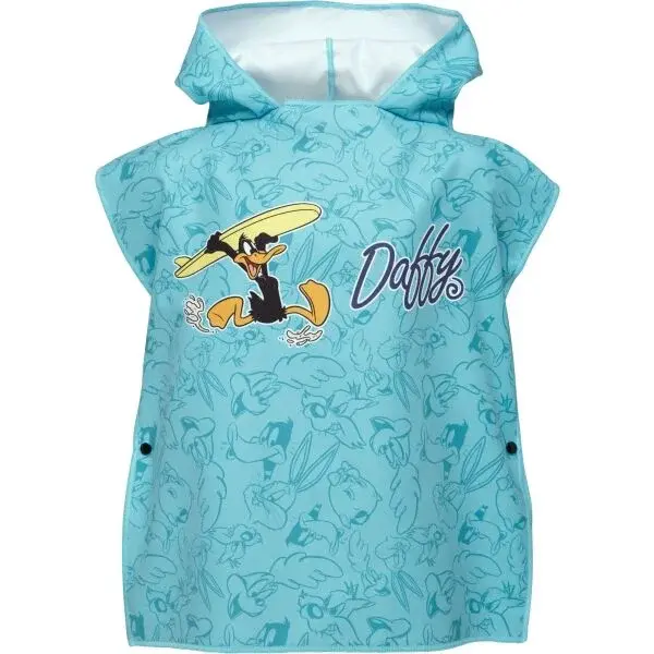 Warner Bros DAFFY PONCHO S Dětské pončo z rychleschnoucího materiálu, světle modrá, velikost