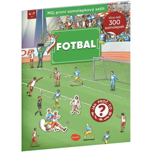 ELLA & MAX FOTBAL Můj první samolepkový sešit, mix, velikost