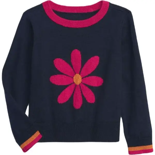 GAP V-OC DAISY Dívčí svetr, tmavě modrá, velikost 3Y