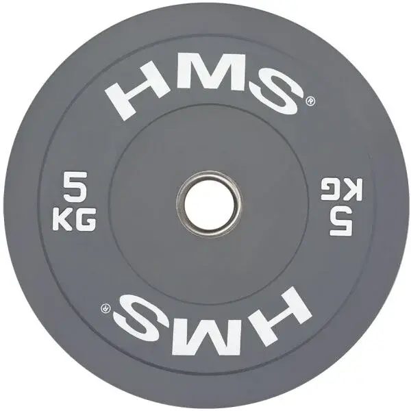 HMS BUMPER 5 KG x 50 MM Barevný bumper kotouč, tmavě šedá, velikost 5 KG