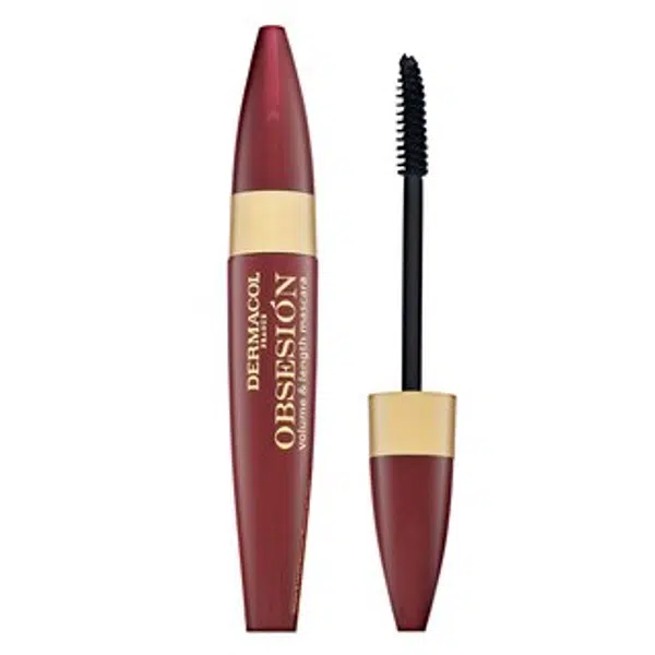 Dermacol Obsesión Volume & Length Mascara řasenka pro prodloužení řas a objem 01 Black 9 ml