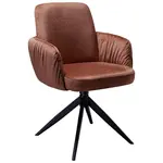 Moderano ŽIDLE S PODRUČKAMI, železo, samet, černá, koňaková