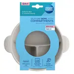 CANPOL BABIES Silikonová dělená miska s přísavkou DOTS šedá 360 ml