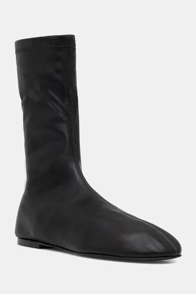 Kožené kotníkové boty Proenza Schouler Tee černá barva, na plochém podpatku, SH253061