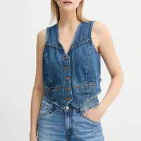 Džínová vesta Levi's modrá barva, jednořadá, 001WQ