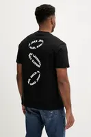 Bavlněné tričko Karl Lagerfeld Jeans pánské, černá barva, s potiskem, A3M17031