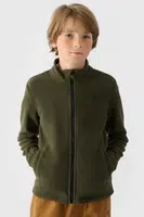 Klučičí Fleecová Mikina S Límcem 4F Khaki 4FJWMM00TFLEM245-36S