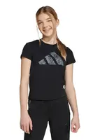 Dětské bavlněné tričko adidas černá barva, KC5448