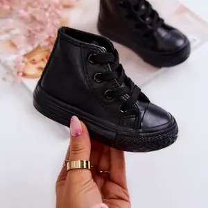 Boto Dětské kožené vysoké tenisky Černá Marney