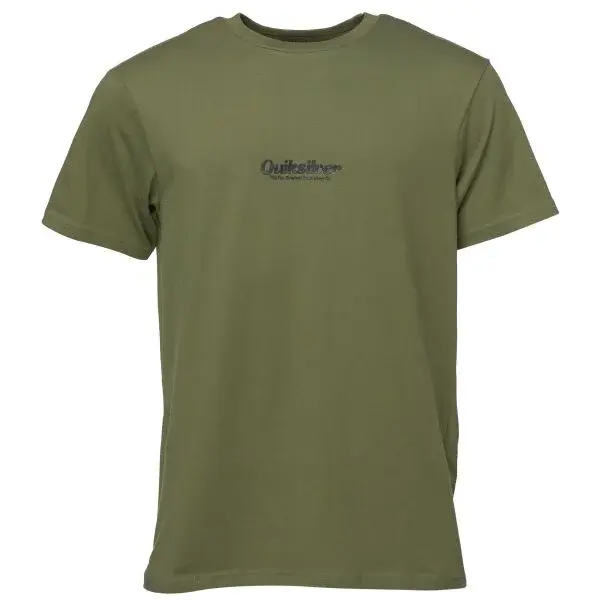 Quiksilver SIMPLE LETTRING SS Pánské triko, khaki, velikost
