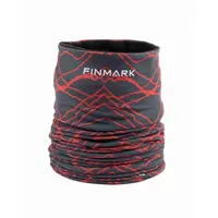 Finmark MULTIFUNCTIONAL SCARF WITH FLEECE Multifunkční šátek, červená, velikost