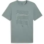 Puma ESSENTIALS LOGO LAB HOG TEE Pánské triko, zelená, velikost