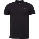 4F POLO SHIRT Pánské polo triko, černá, velikost