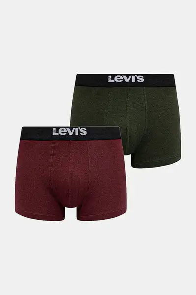 Boxerky Levi's 2-pack zelená barva, 37149-1224