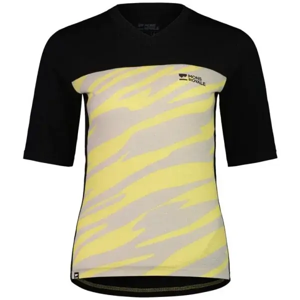 MONS ROYALE REDWOOD ENDURO W Dámské funkční cyklo triko z merino vlny, černá, velikost