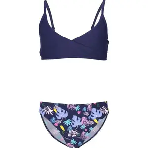 AQUOS NARYA Dívčí dvoudílné plavky, tmavě modrá, velikost 140-146