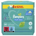 PAMPERS Fresh Clean Vlhčené ubrousky 4 x 52 ks