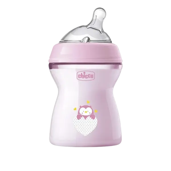 CHICCO Láhev kojenecká Natural Feeling, dívka, 2m+, 250 ml