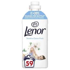 LENOR Aviváž, Sensitive Cotton Fresh, 59 praní, 1239 ml
